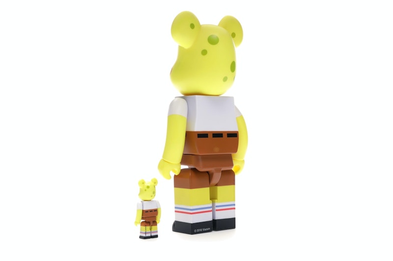 Bearbrick Spongebob 100% & 400% Set Yellow