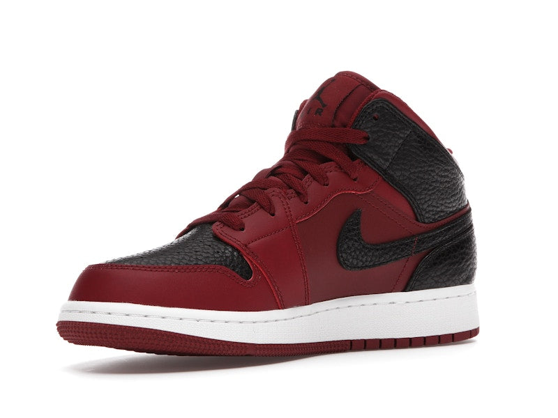 Jordan 1 Mid Team Red Black White (GS)