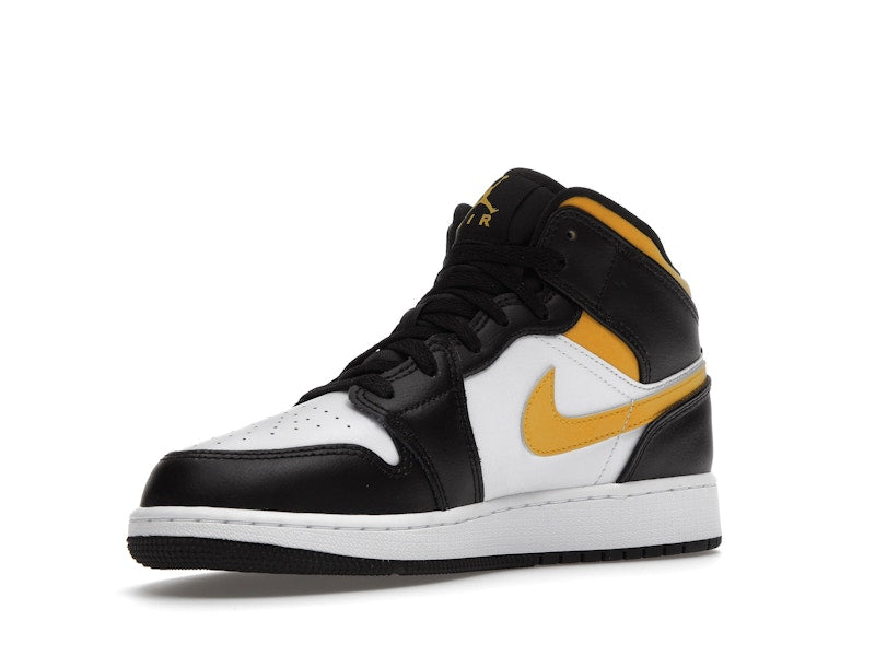 Jordan 1 Mid White Pollen Black (GS)