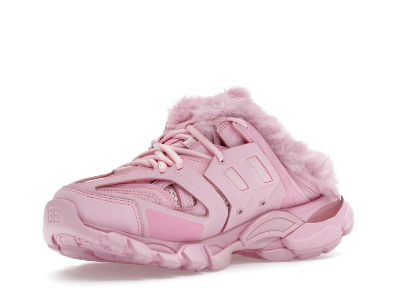 Balenciaga Track Mule Pink Faux Fur (Women's)