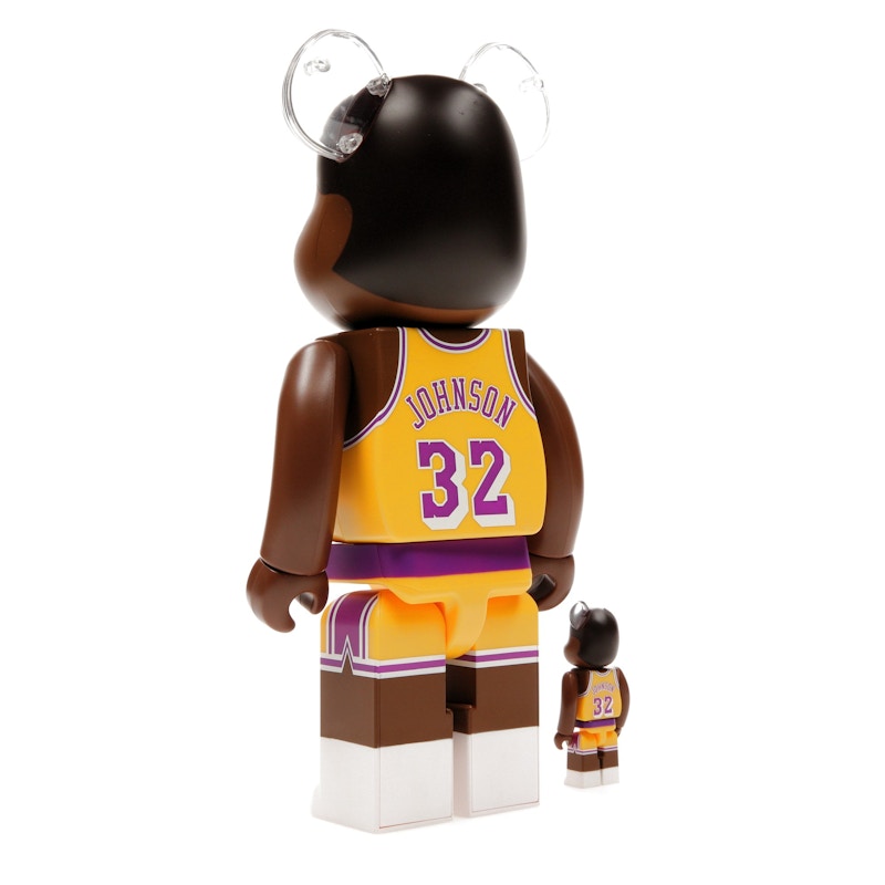 Bearbrick NBA Magic Johnson (Los Angeles Lakers) 100% & 400% Set