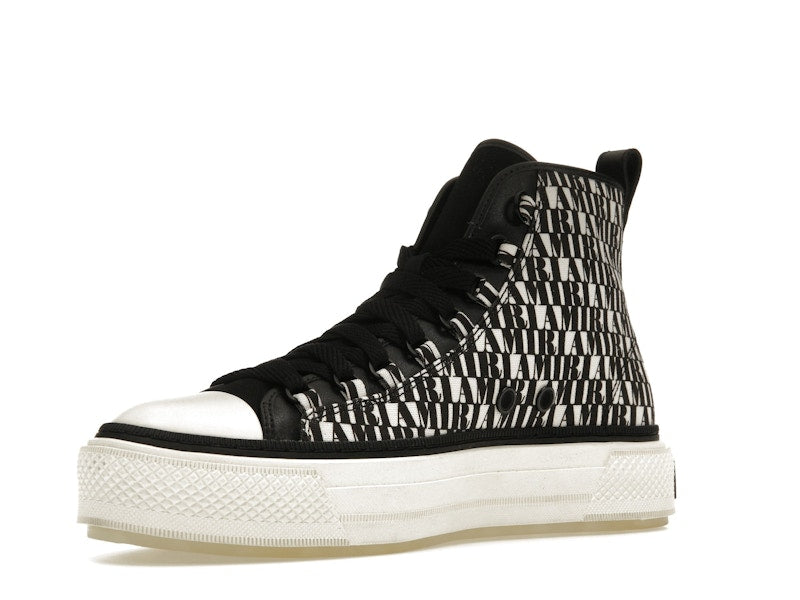 AMIRI Court Hi All Over Logo Black White
