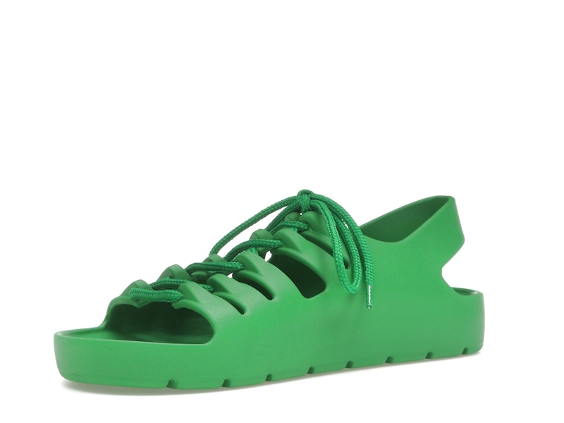 Bottega Veneta Jelly Lace Up Sandal Green