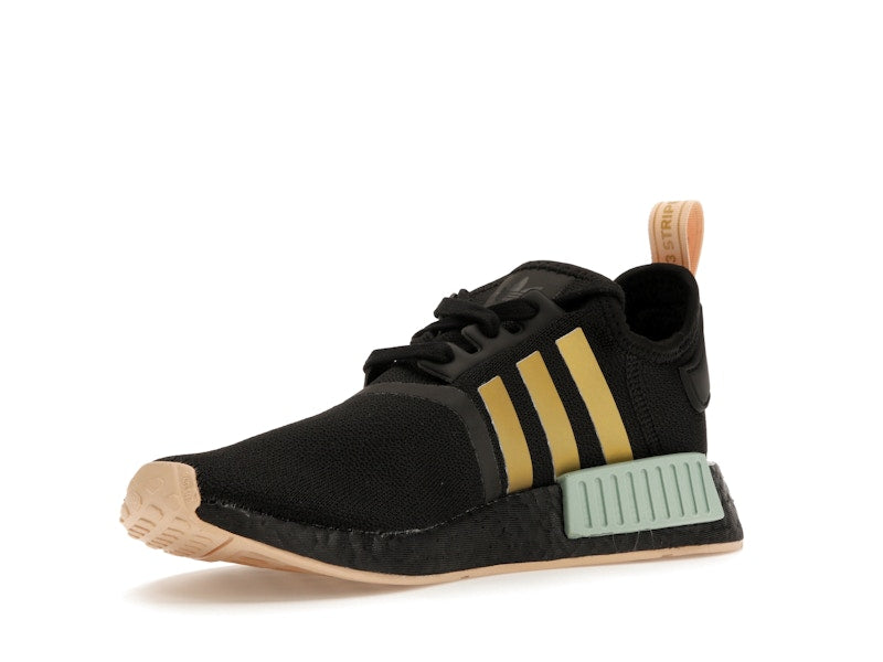 adidas NMD R1 Black Gold Metallic Halo Amber (Women's)