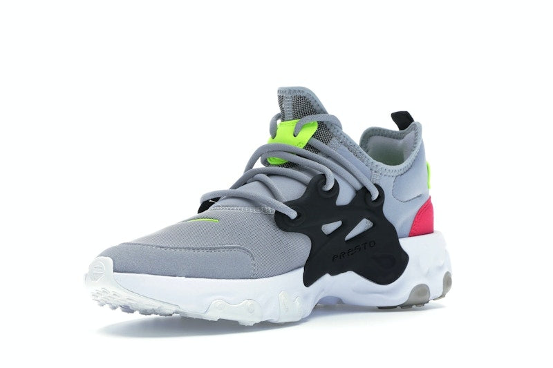 Nike React Presto Wolf Grey Black Rush Pink Volt (GS)