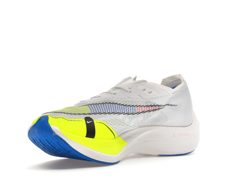 Nike ZoomX Vaporfly Next% 2 White Volt Racer Blue