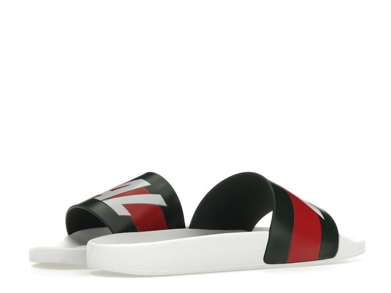 Palace x Gucci Logo Web Slide Sandal White