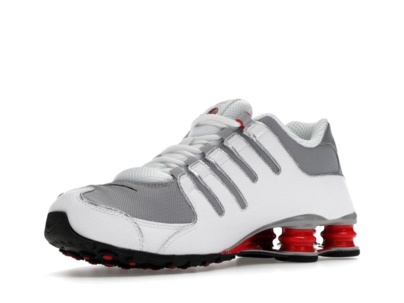 Nike Shox NZ White Red Metallic Silver