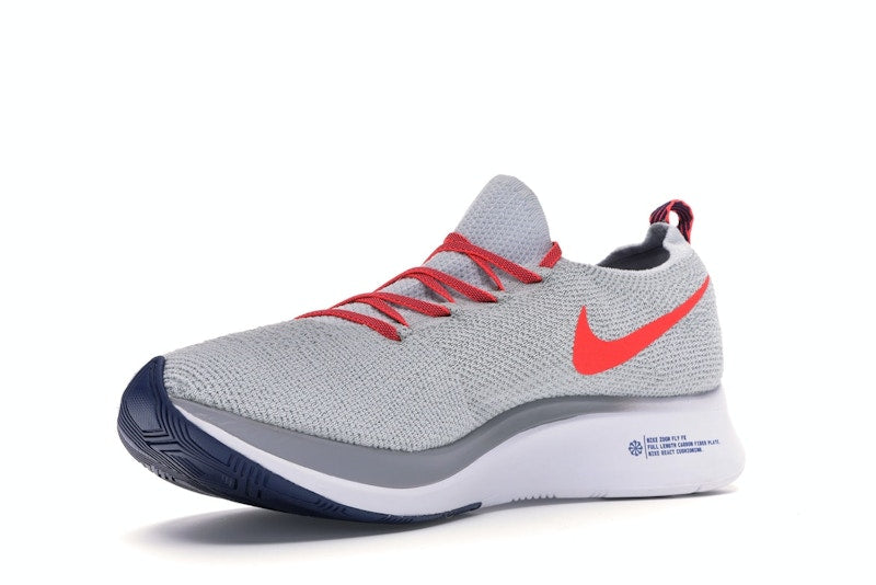 Nike Zoom Fly Flyknit Pure Platinum Bright Crimson