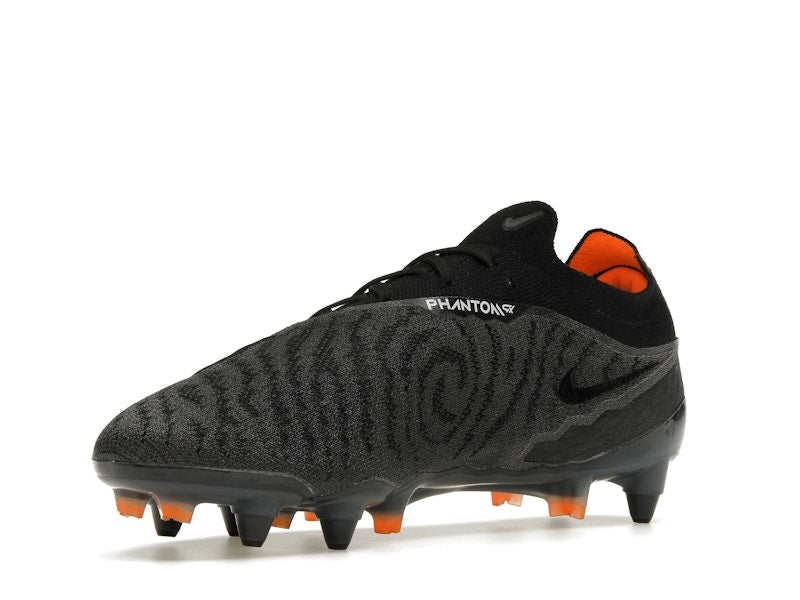 Nike Gripknit Phantom GX Elite SG-Pro Anti-Clog Traction Black Dark Smoke Grey Total Orange