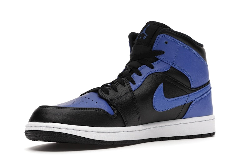 Jordan 1 Mid Hyper Royal Tumbled Leather