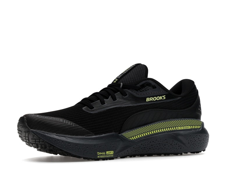 Brooks Adrenaline GTS 24 Weatherized Black Ebony New Yellow