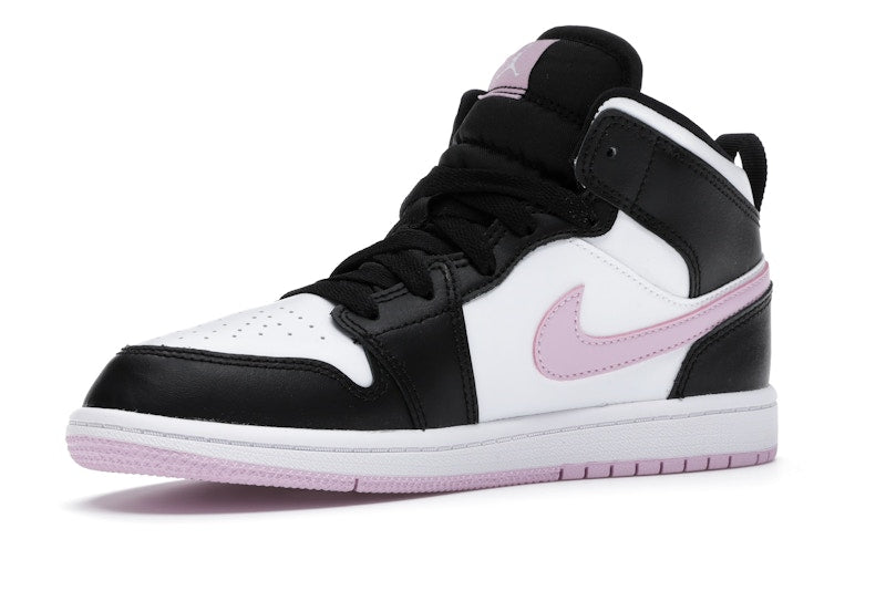 Jordan 1 Mid White Black Light Arctic Pink (PS)