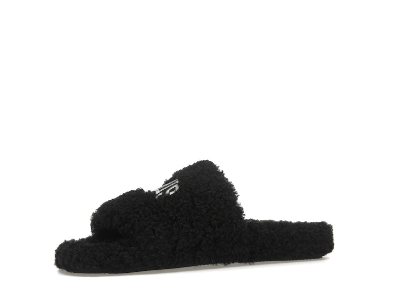 Balenciaga Paris Furry Slide Black (Women's)