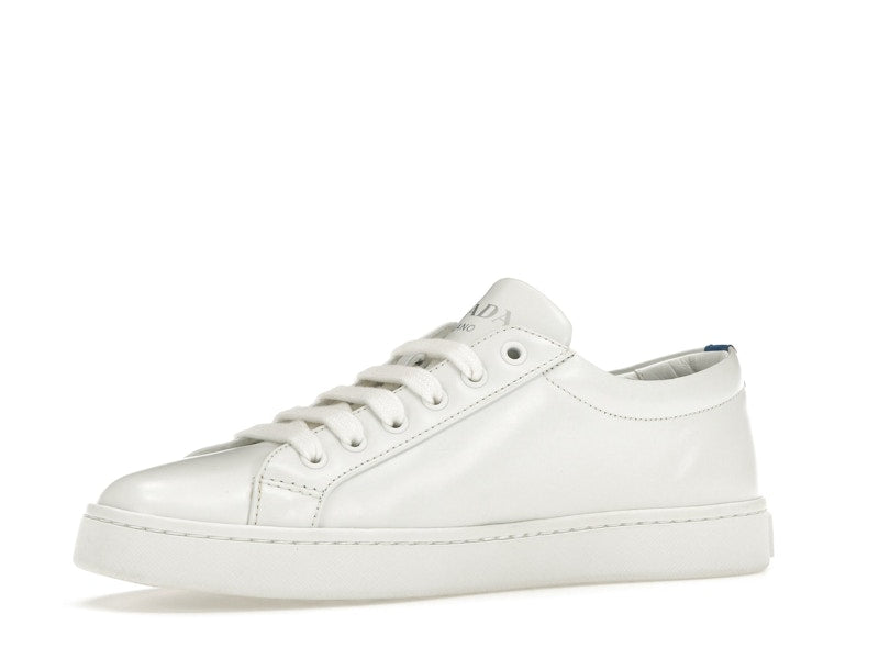 Prada Court Sneaker White Blue Leather (Women's)