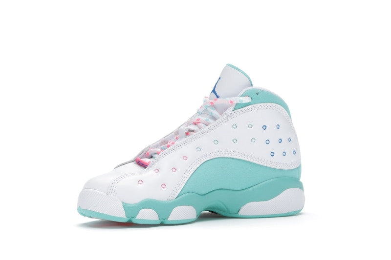 Jordan 13 Retro White Soar Green Pink (PS)