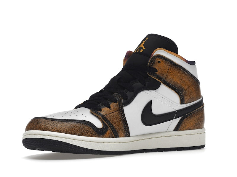 Jordan 1 Mid SE Orange Wear Away