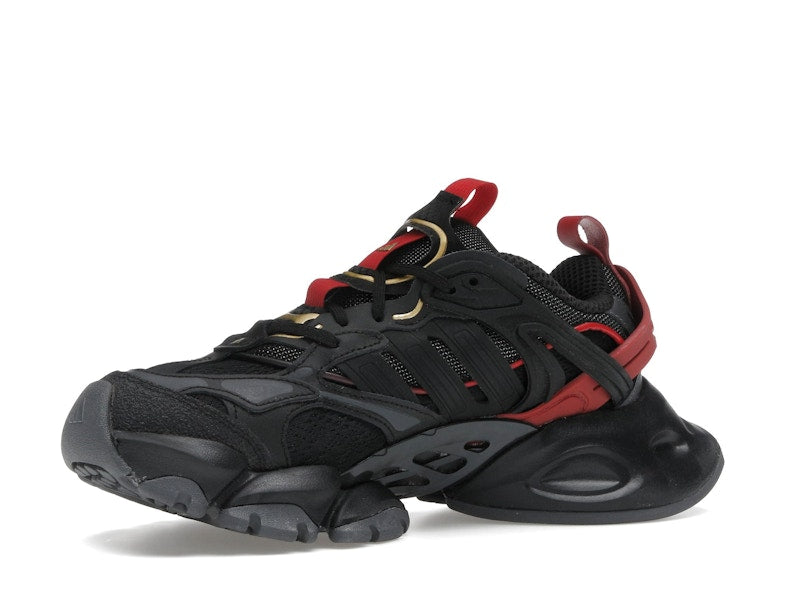adidas XLG Runner Deluxe Black Gold Metallic Red