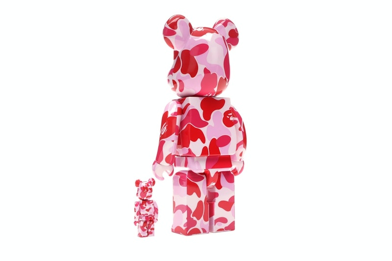 Bearbrick A Bathing Ape ABC Camo 100% & 400% Set Pink