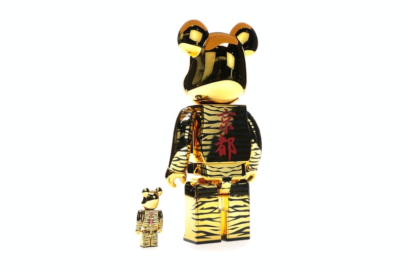 Bearbrick x Tyga x Hajime Sorayama 100% & 400% Set Gold