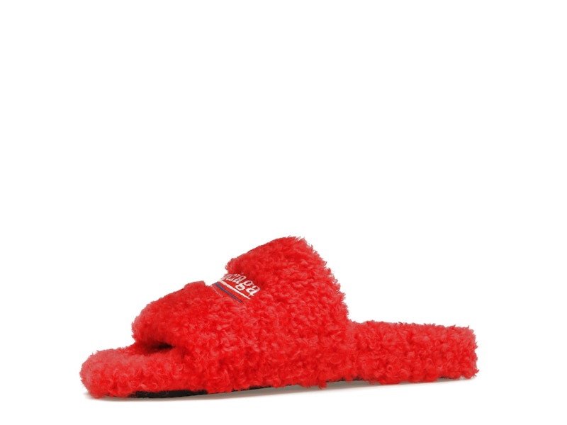 Balenciaga Furry Slide Red White (Women's)