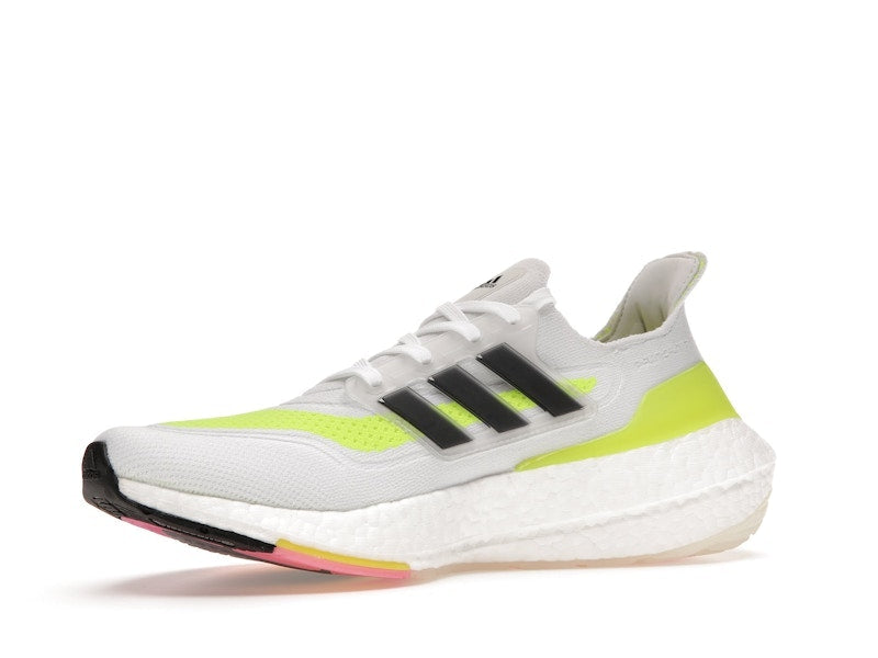 adidas Ultra Boost 21 White Solar Yellow