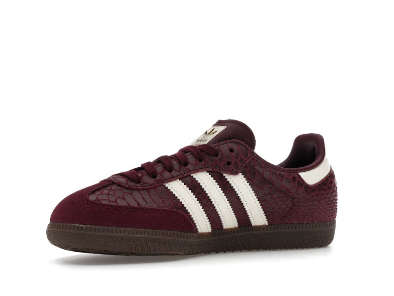 adidas Samba OG Snakeskin Maroon Cream White (Women's)