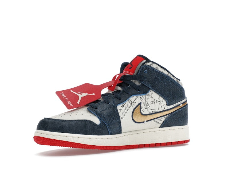Jordan 1 Mid SE Take Flight Gold Swoosh (GS)