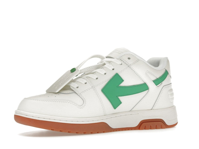 OFF-WHITE Out Of Office OOO Low Tops White Bright Green Brick Red