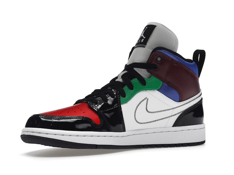 Jordan 1 Mid SE Black White Multi-Color (Women's)