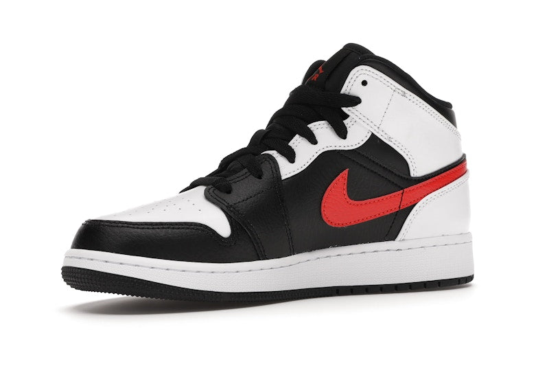 Jordan 1 Mid White Black Chile Red (GS)