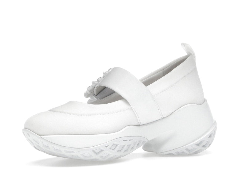 Roger Vivier Viv' Run Babies White Crystal Buckle (Women's)
