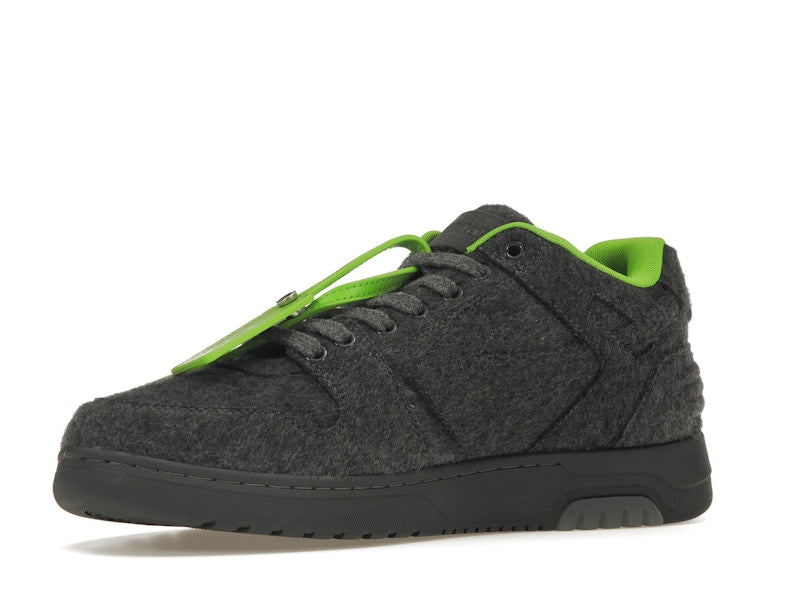 OFF-WHITE Out Of Office "OOO" Low Tops Grey Green Wool