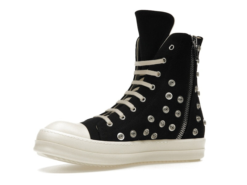 Rick Owens DRKSHDW Sneaks Studded Eyelets Black Milk
