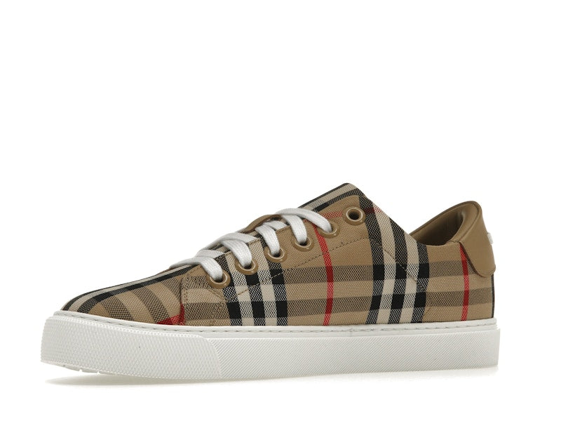 Burberry Vintage Check and Leather Sneakers Archive Beige Check Toe (Women's)