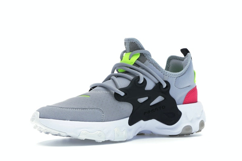 Nike React Presto Wolf Grey Black Rush Pink Volt (GS)