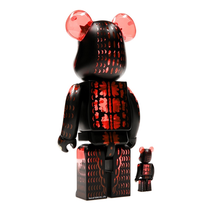 Bearbrick Godzilla VS Destoroyah version Godzilla (Meltdown) 100% & 400% Set Clear Orange Ver.