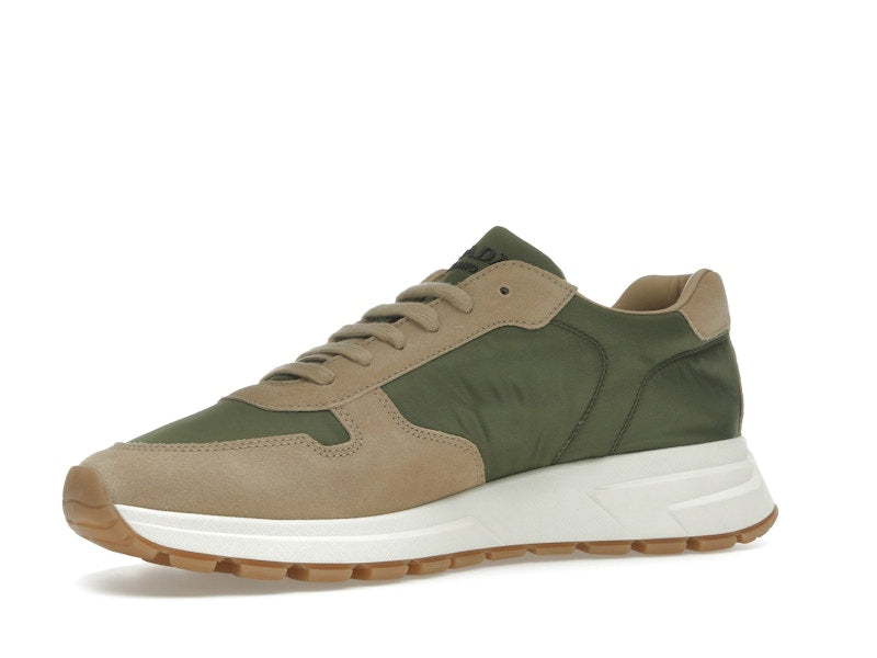 Prada PRAX 01 Sneakers Re-Nylon Brushed Leather Ecru Military