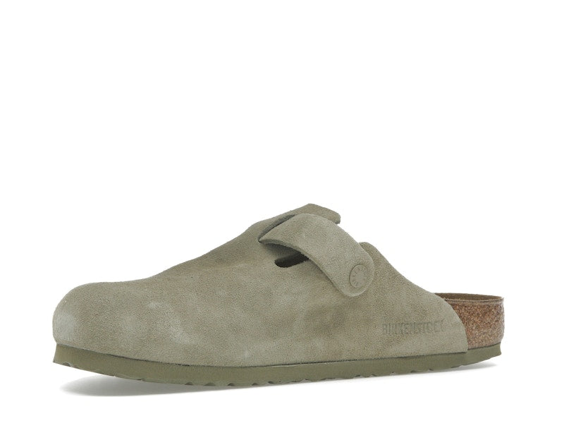 Birkenstock Boston Suede Faded Khaki