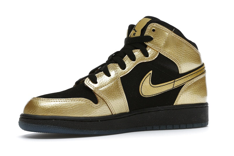 Jordan 1 Mid Metallic Gold Coin Black (GS)