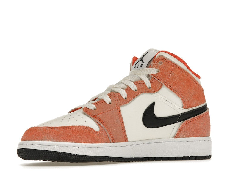 Jordan 1 Mid SE Orange Suede (GS)