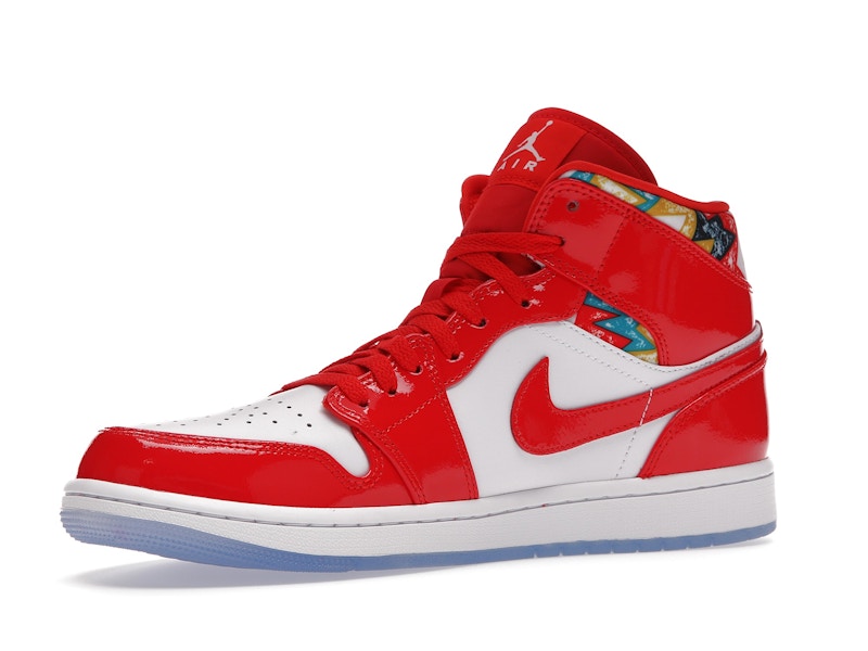 Jordan 1 Mid Barcelona Sweater Red Patent