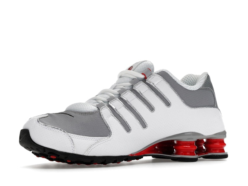 Nike Shox NZ White Red Metallic Silver