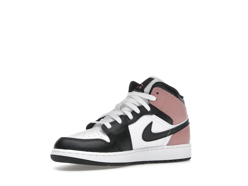 Jordan 1 Mid White Rust Pink Black (GS)