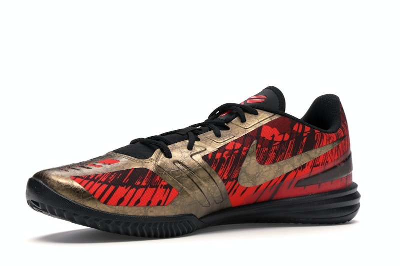 Nike KB Mentality Black Metallic Gold Chilling Red
