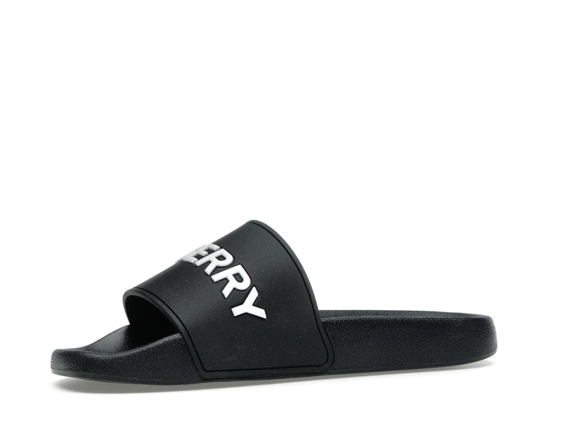 Burberry Logo Slides Black Optic White