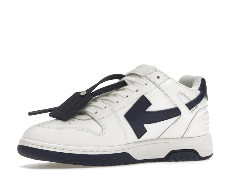 OFF-WHITE Out Of Office OOO Low Tops White Navy Blue