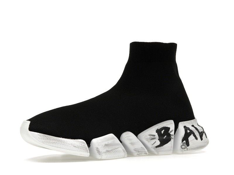 Balenciaga Speed 2.0 Graffiti Recycled Knit Black (Women's)