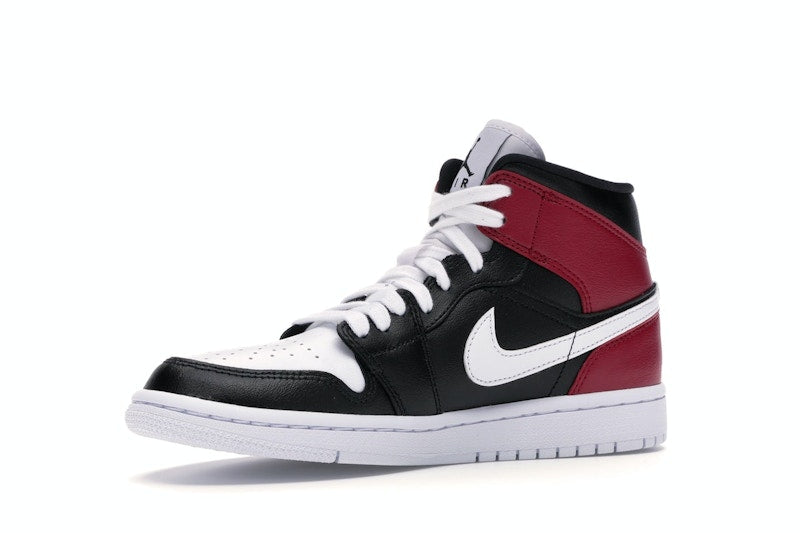 Jordan 1 Mid Black Noble Red (Women's)