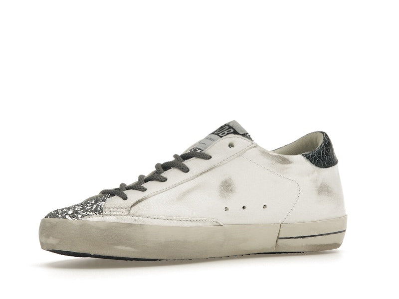 Golden Goose Super-Star Glitter Cream Silver (Women's)
